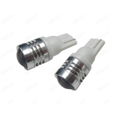 Лампа авто светодиодная 12V T10 с линзой (013392)