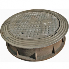 Люк канализац.чугунный тяжелый Т(С250) 25,0т с запорным устройством Люк канализац.чугунный тяжелый Т(С250) 25,0т с запорным устройством