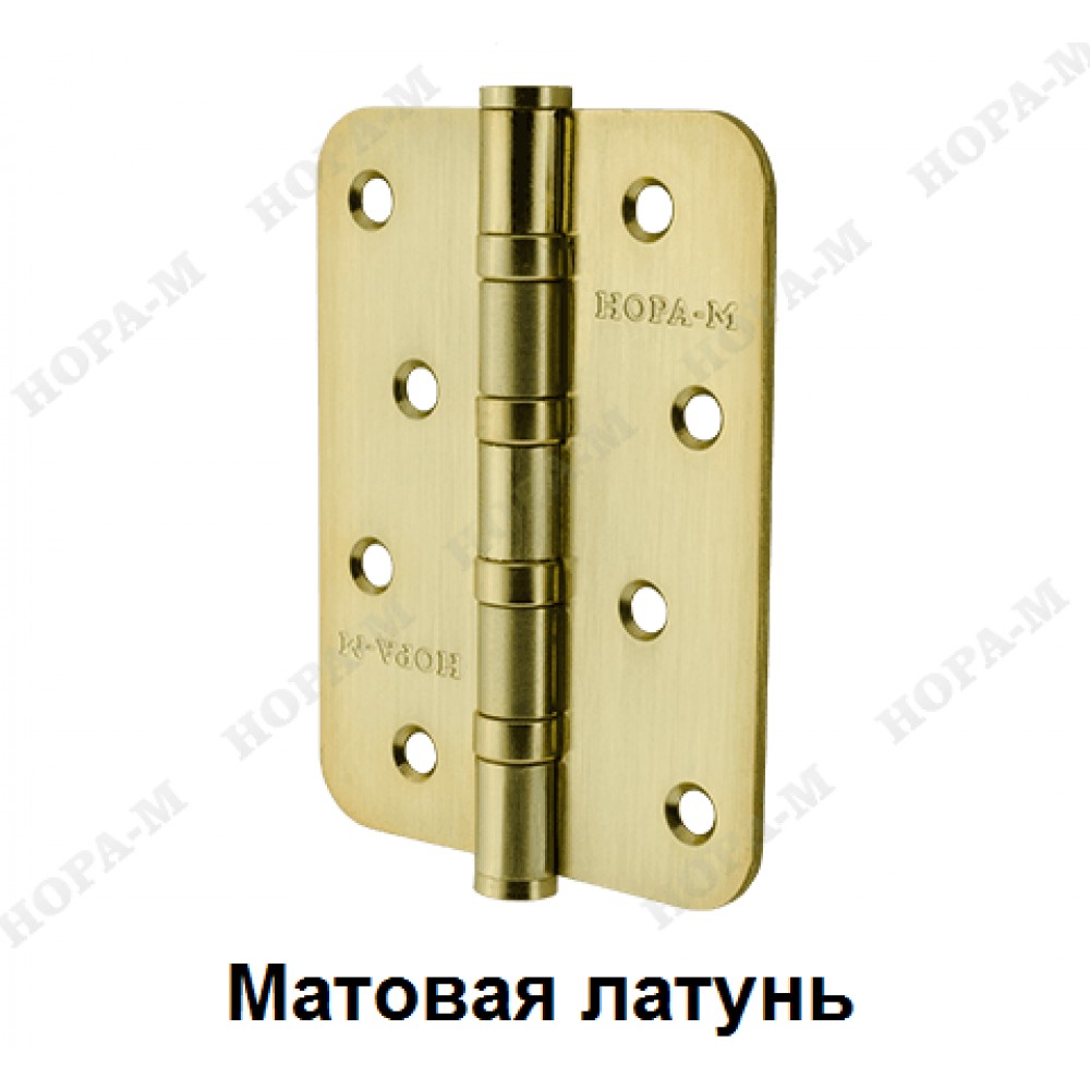 Петля сталь универсальная 4-4BB FHP R10 SB 100х75х2,5 с закругленными углами (мат.латунь)ХХХ