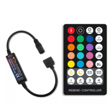 Контроллер мини RGB с RF пультом 28 кнопок 6А (5-24V, 30-144W)