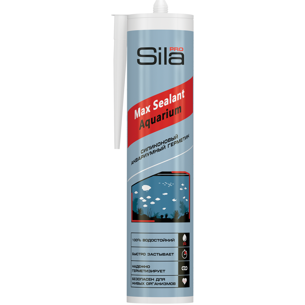 Герметик силиконовый для аквариумов черный Sila PRO Max Sealant AQ 290 мл.ХХХ АКЦИЯ 15%