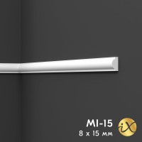 Плинтус потолочный молдинг ударопрочный IX XPS MI15 (15* 8 мм)