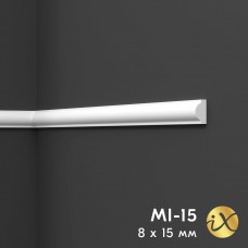 Плинтус потолочный молдинг ударопрочный IX XPS MI15 (15* 8 мм)