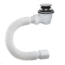 Сифон для душевого поддона 1 1/2х50 клик-клак с гибкой трубой (DX-522)