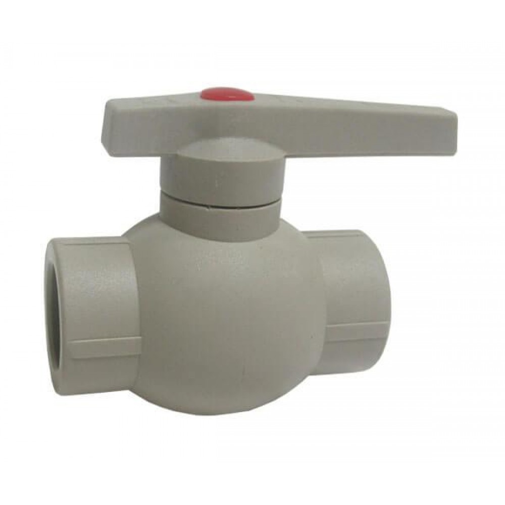 ППР Кран шаровый 40 серый полнопроходной (16/4) 10144040Г