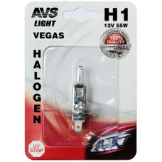Лампа авто AVS VEGAS 12V H1 55W P14 (001179)