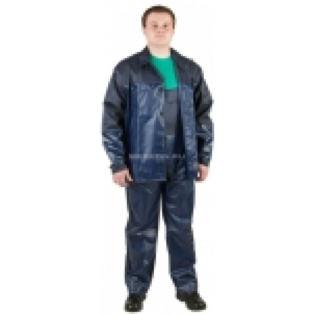 Костюм Автомойщик мужской т.синий/василек р.52-54 рост5/6 (КОС750) ХХХ АКЦИЯ 20%