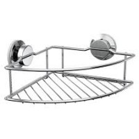 Полка для ванной угловая FORA  ATLANT вакуумная присоска хром A035