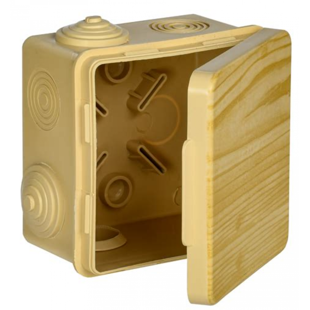 Коробка распред. о/п, 80х80х50мм сосна IP54