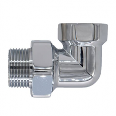 Соединение для полотенцесушителя угловое 3/4" с накидной гайкой,. гайка-штуцер