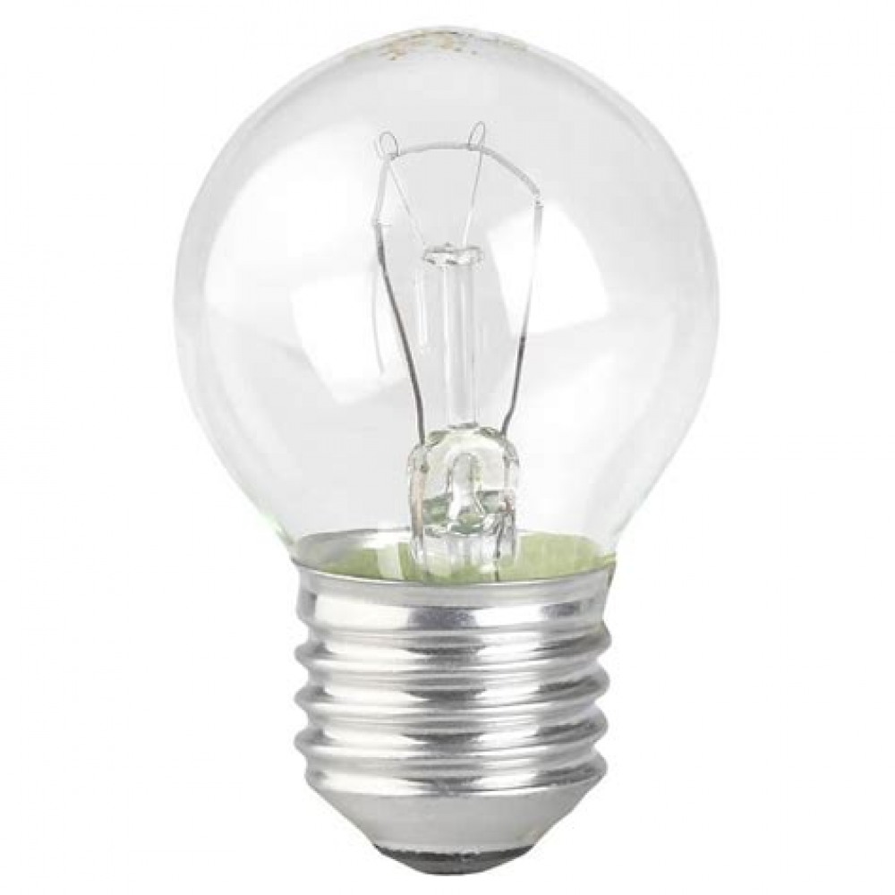 Лампа Р45 шар прозрачная Е-27 40W 