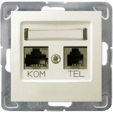 Розетка GPKТ-Y/К/M/27 1038 компьют.-телефон. (без рамки) АКЦИЯ 50%