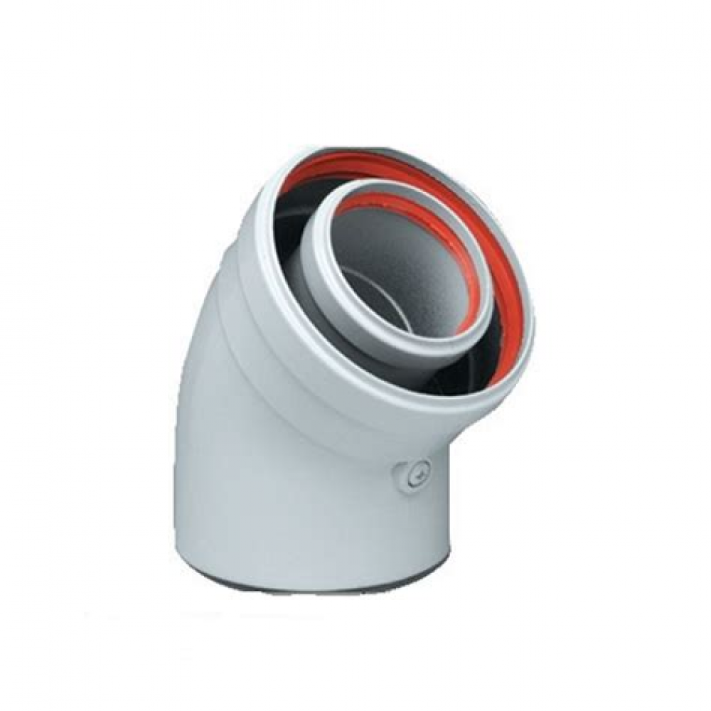 Колено 45 гр коаксиальное 