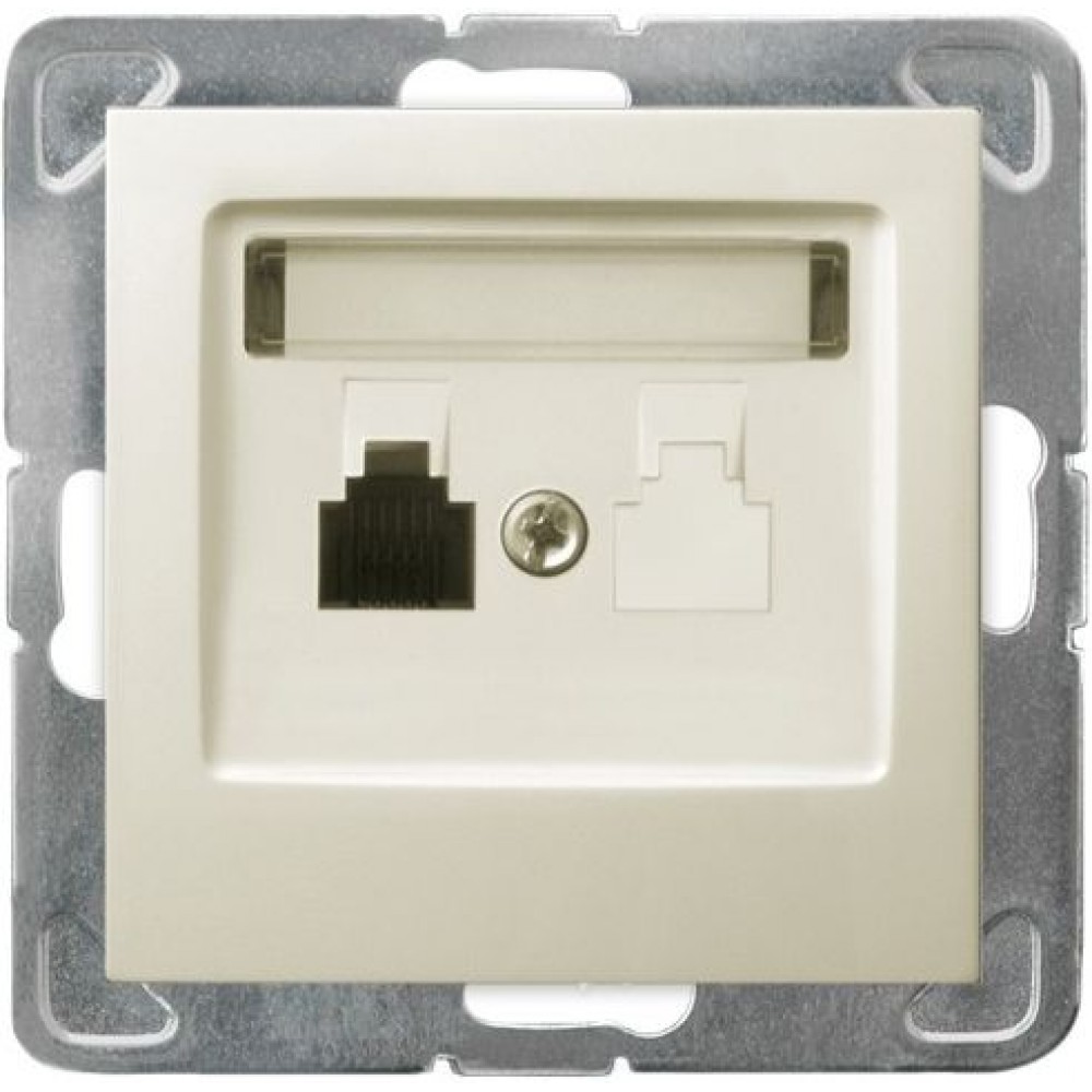 Розетка GPT-1Y/M/27 1032 телефонная  (без рамки) АКЦИЯ 50%