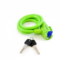 Замок навесной  велосипедный Авангард ВС-Т10 1000мм лайм 7323 ХХХ АКЦИЯ 20%