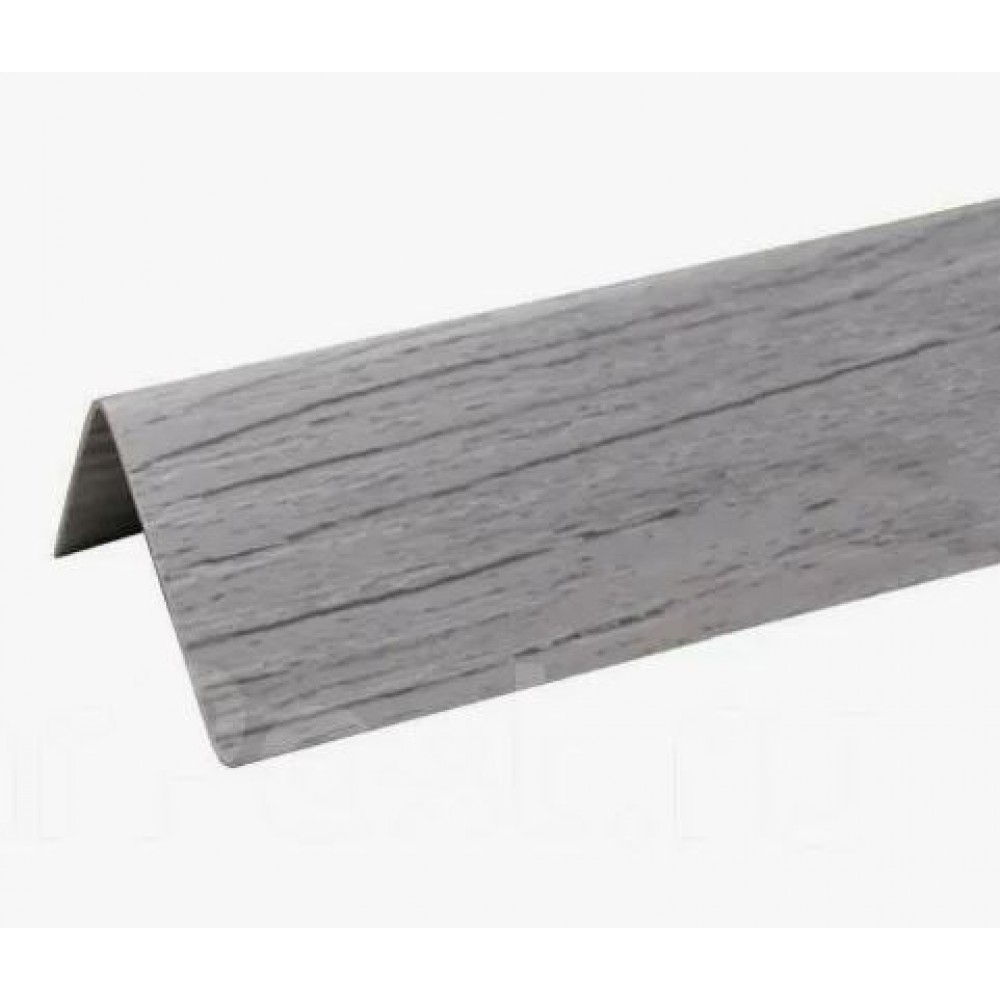 Угол ПВХ 40*40 мм 2,7м 112 с тиснением Rico Moulding текстурный (ясень серый)