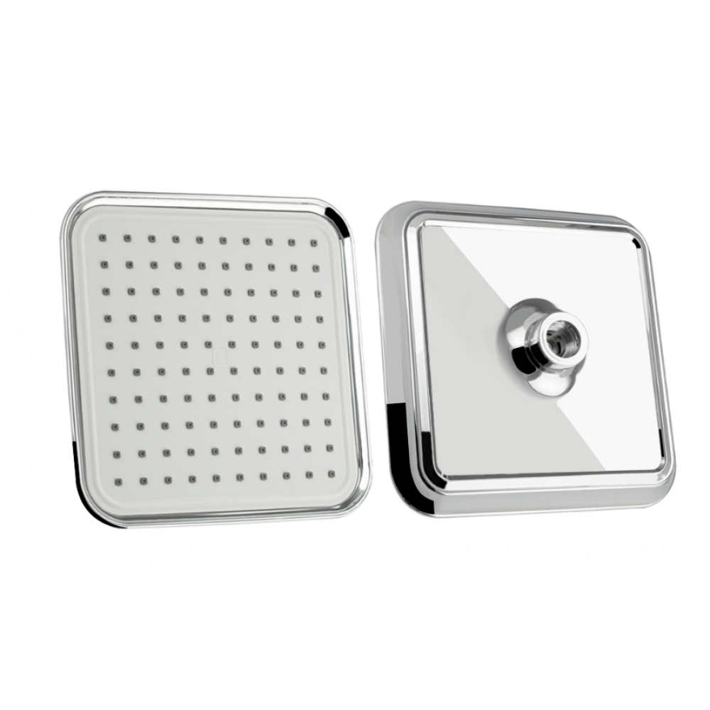 Лейка для тропического душа квадратная белая (6043)