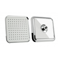 Лейка для тропического душа квадратная белая (6043)