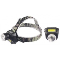 Фонарик налобный+аккум.+зарядка от сети+авто  BL-6919B-XPE