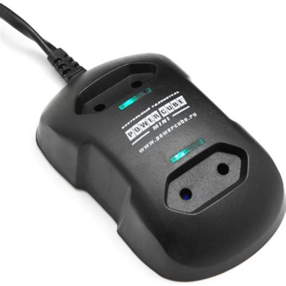 Удлинитель настольный Power Cube mini, 2 гнезда, 1,8м черный, PCM-2В