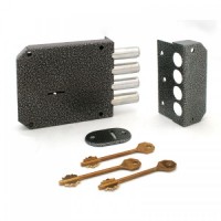 Замок накладной тяж. Симеко ЗН-1*3 4 ригеля, 3 кл (6763)