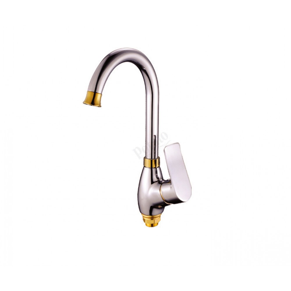 Смеситель для кухни Г-образный с поворотной вытяжной лейкой сатин 9131 Смеситель для кухни Г-образный с поворотной вытяжной лейкой сатин 9131