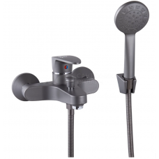 Смеситель для ванны PLSTART нерж короткий излив графит PL3205-17 ХХХ