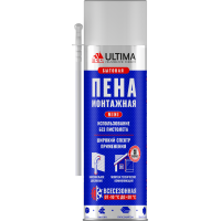 Пена монтажная бытовая всесезонная 340мл. ULTIMA  UlHmin
