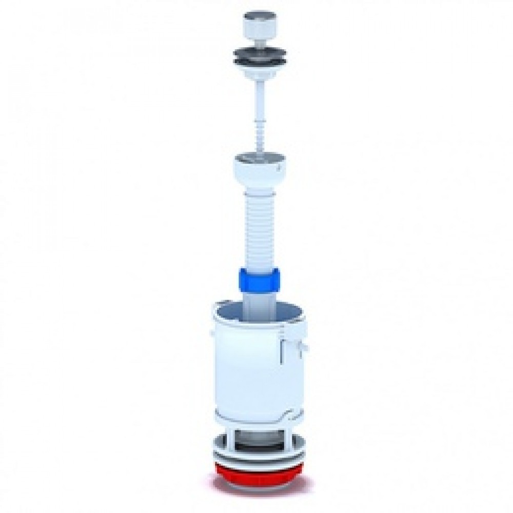Колонка спускная шток ручка белая  WC-7040/КВ-5.1