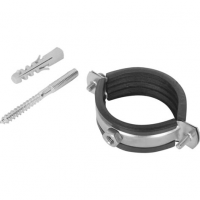 Хомут металлический с резиновой прокладкой (комплект) 2" - 63 