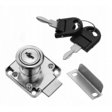 Замок квадр.мебельный 19х22 (хром) со складным ключом, 1001729