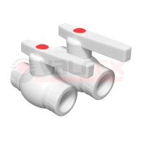 ППР Кран шаровый 20 белый OPTIMA стандартнопроходной