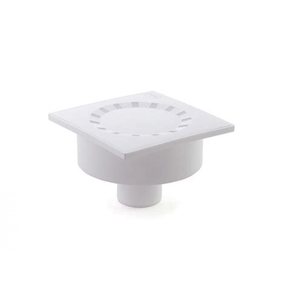 Трап  50мм 150х150 мм горизонтальный корпус пластик решетка пластик ХХХ Трап  50мм 150х150 мм горизонтальный корпус пластик решетка пластик ХХХ