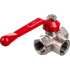 Кран шар. трехходовой 1/2" вн.вн.вн. тип Т 