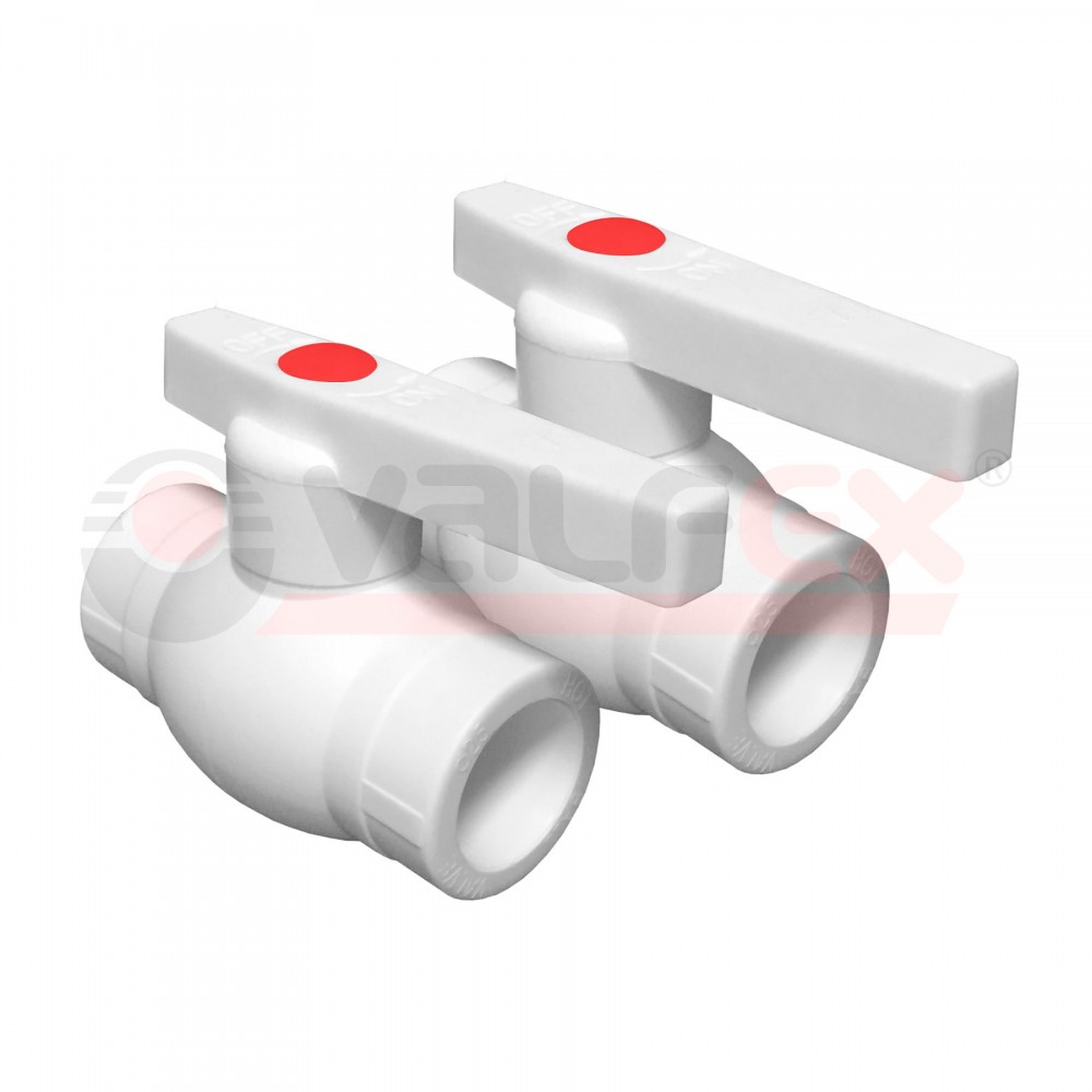 ППР Кран шаровый 75 белый OPTIMA стандартнопроходной (5/1) VALF 10145075