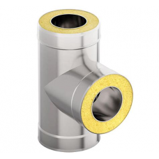 Тройник Термо 90* Ф200х130 (н/ж. ст. 0,5 мм + н/ж. ст.) Тройник Термо 90* Ф200х130 (н/ж. ст. 0,5 мм + н/ж. ст.)