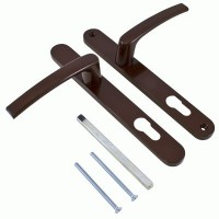 Ручка для узкопрофельной двери РФ 92.25.02.8017 УРАЛ-М коричневая м/о 92мм 15993