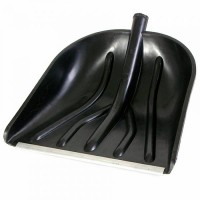 Лопата снегоуборочная б/ч пластмассовая оцинк.планка 410х460мм Вьюга 5 746-495