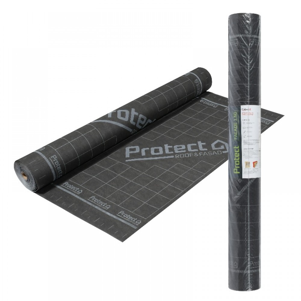 Пленка кровельная гидро-ветрозащитная мембрана 130г/м2 PROTECT AQ Prof (1,5м*20м=30м2) Пленка кровельная гидро-ветрозащитная мембрана 130г/м2 PROTECT AQ Prof (1,5м*20м=30м2)