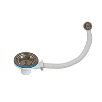 Выпуск 3 1/2" большой с нержавеющей чашкой и переливом А-5007-1/NV114-АК/NV250-AK