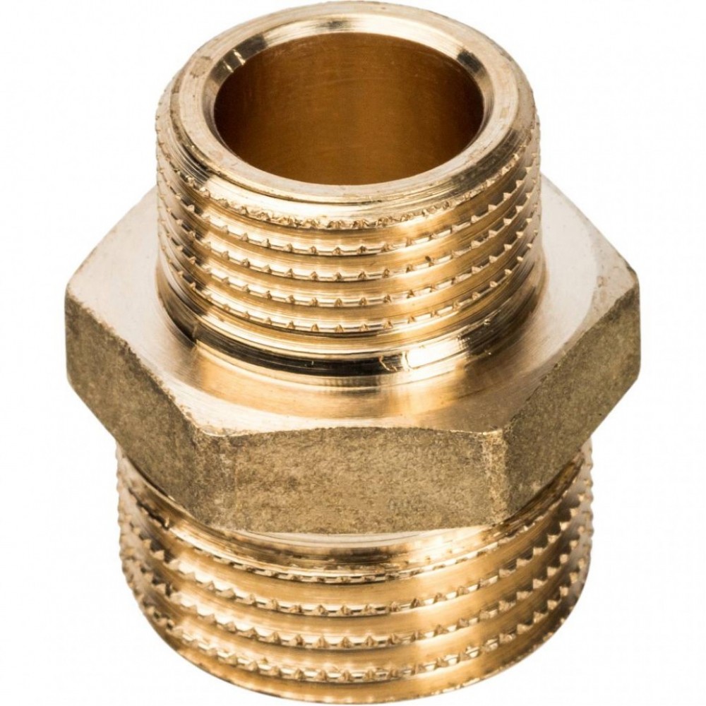 Ниппель редукционный латунь   1/2"- 3/8"