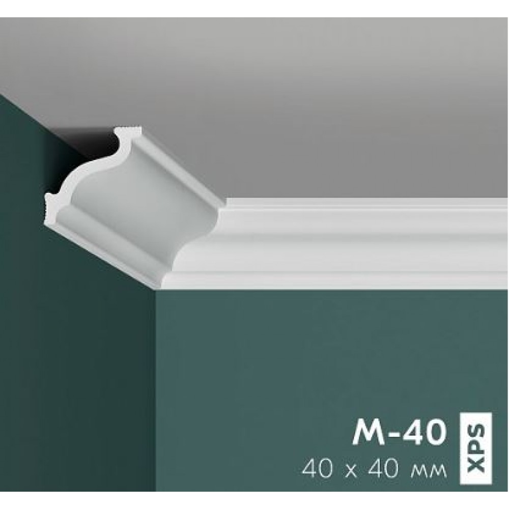 Плинтус потолочный молдинг М 40 (40*15мм) полимер Плинтус потолочный молдинг М 40 (40*15мм) полимер