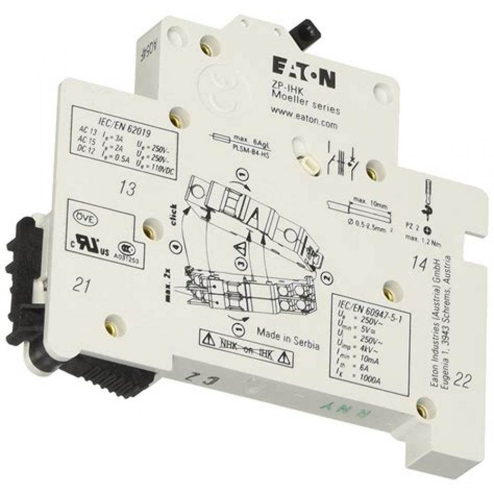 Доп.контакт Z-AHK 1 н.з.+1 н.р (PKNM,FAZ,Z-MS,FI,CKN,mRB,CLS) (Eaton)