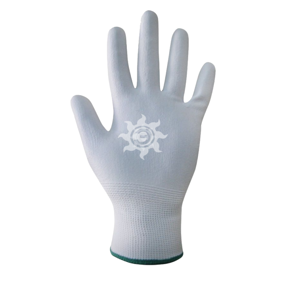 Перчатки нейлоновые с полиуретановым покрытием ладони белые ПН14/3 р.9