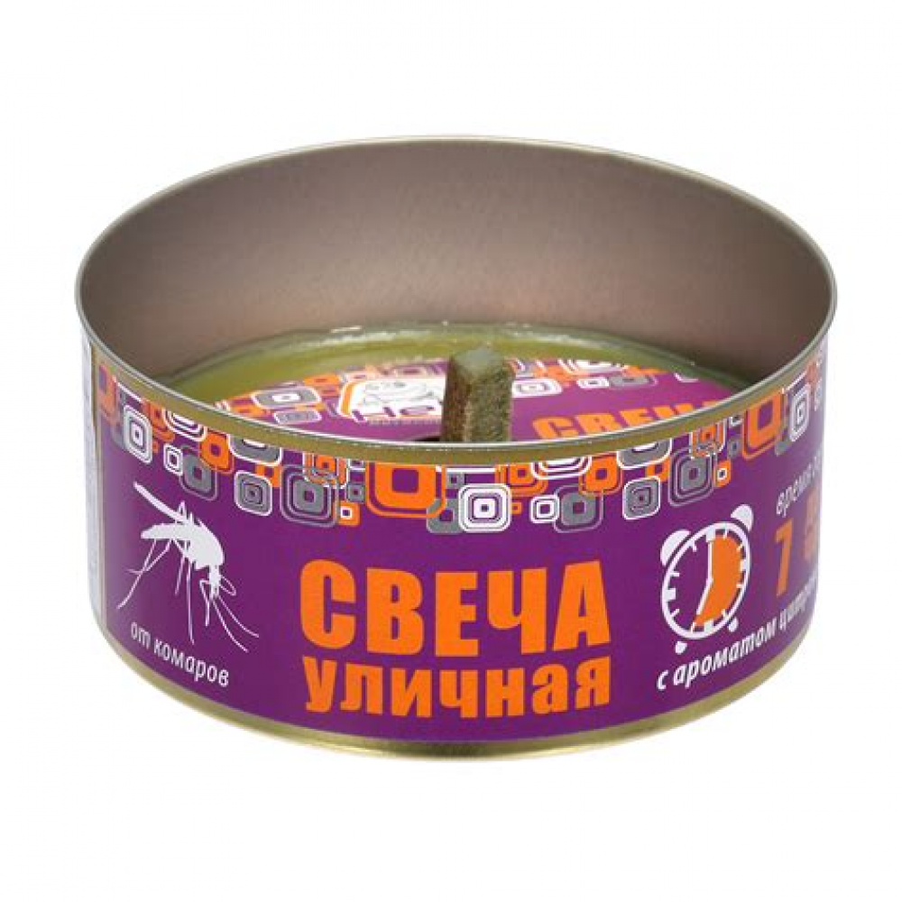 Свеча от комаров уличная жестяная банка 80011 АКЦИЯ 15%