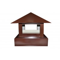 Дымник 38*38 4-х скат. кор (8017) ХХХ АКЦИЯ