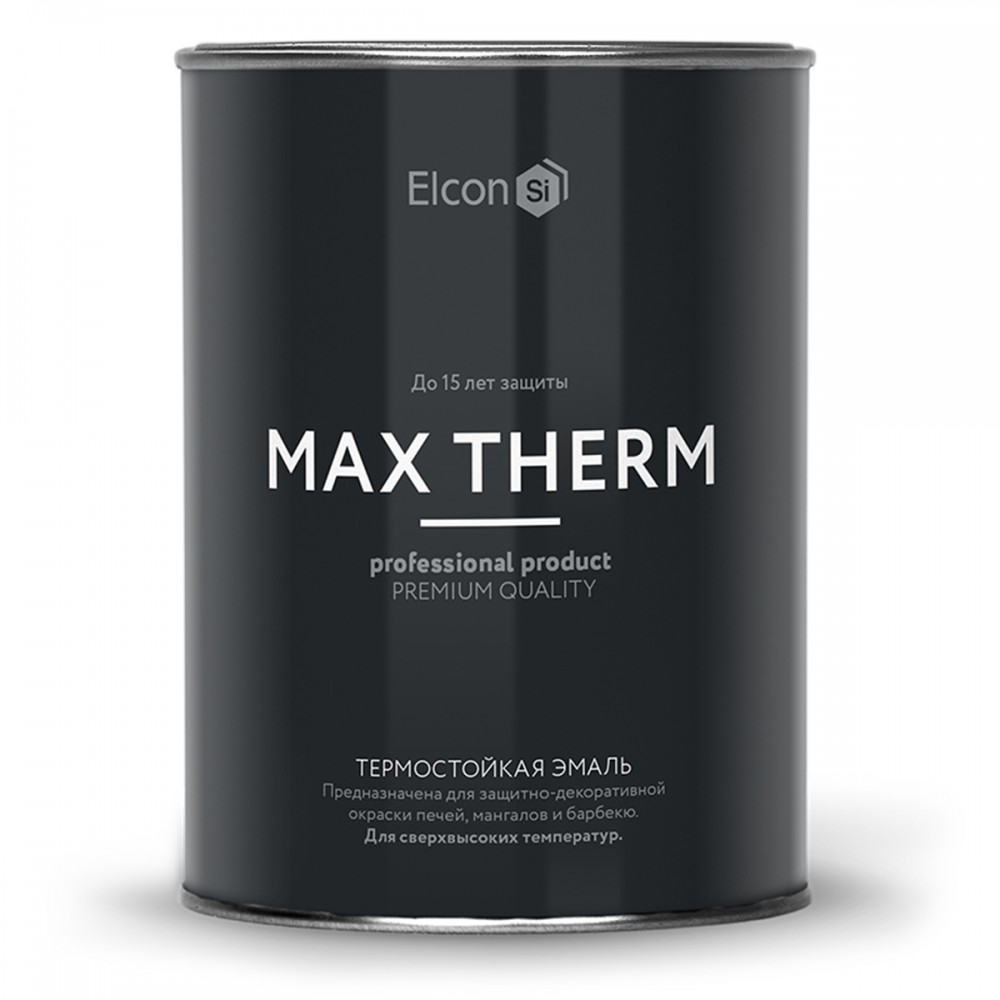 Термоэмаль ELKON Черная до 1000 С 50 0,8 кг