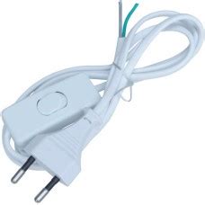 Шнур для бра с переключателем 1,5м белый 