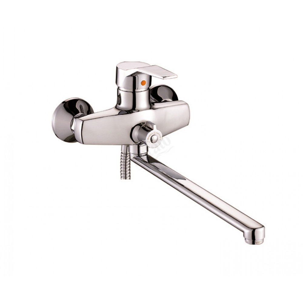 Смеситель для раковины черный мрамор с хром вставками из пластика АБС 1682