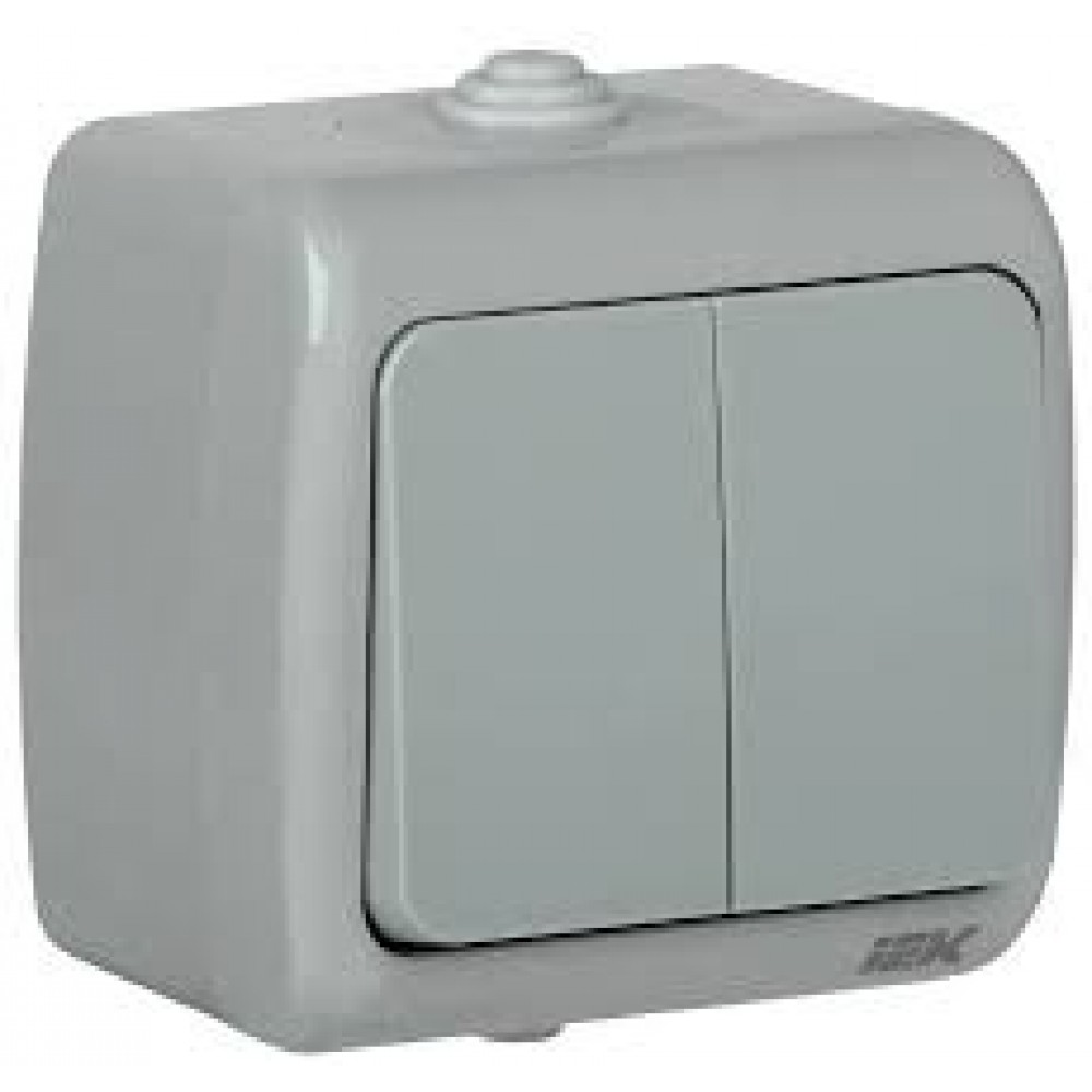 Выключатель 2кл. наруж. устан. ВС-20-2-0-А 10А IP54 AQUATIC IEK